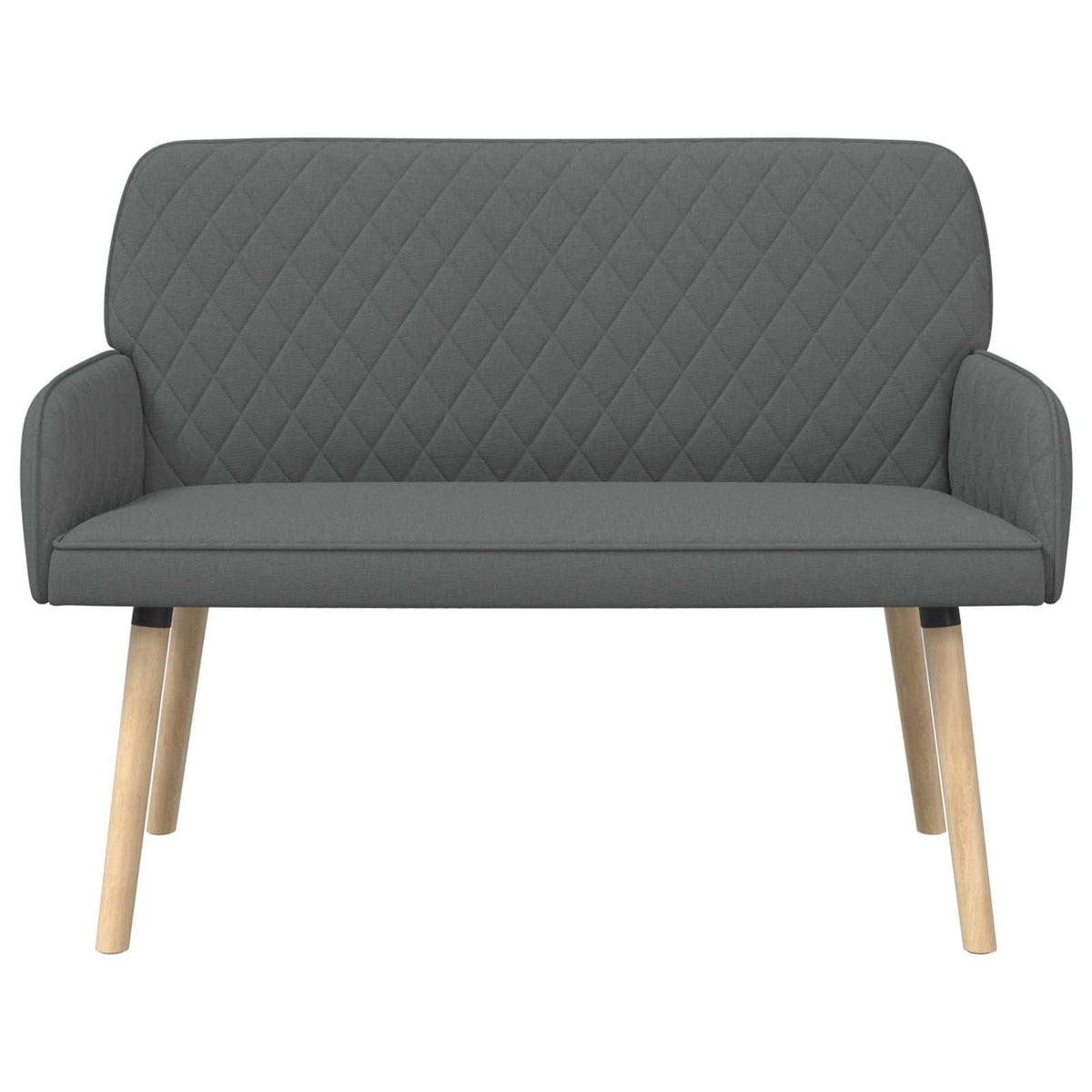 Linen Fabric 2 Seater Sofa 115cm Wide With Wooden Legs - Vantage Home