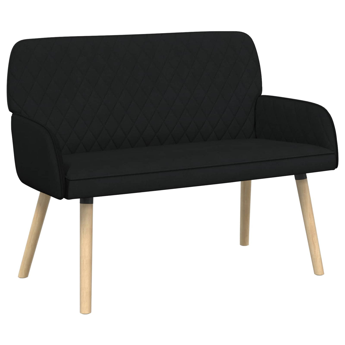 Linen Fabric 2 Seater Sofa 115cm Wide With Wooden Legs - Vantage Home