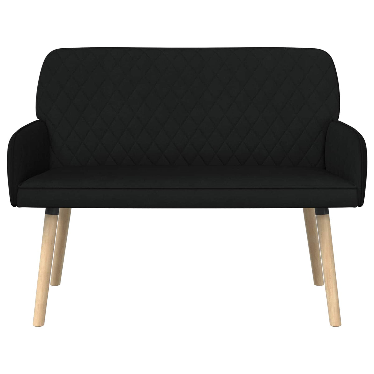 Linen Fabric 2 Seater Sofa 115cm Wide With Wooden Legs - Vantage Home