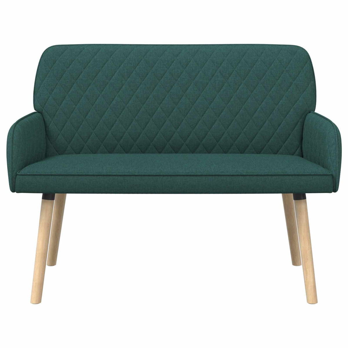 Linen Fabric 2 Seater Sofa 115cm Wide With Wooden Legs - Vantage Home