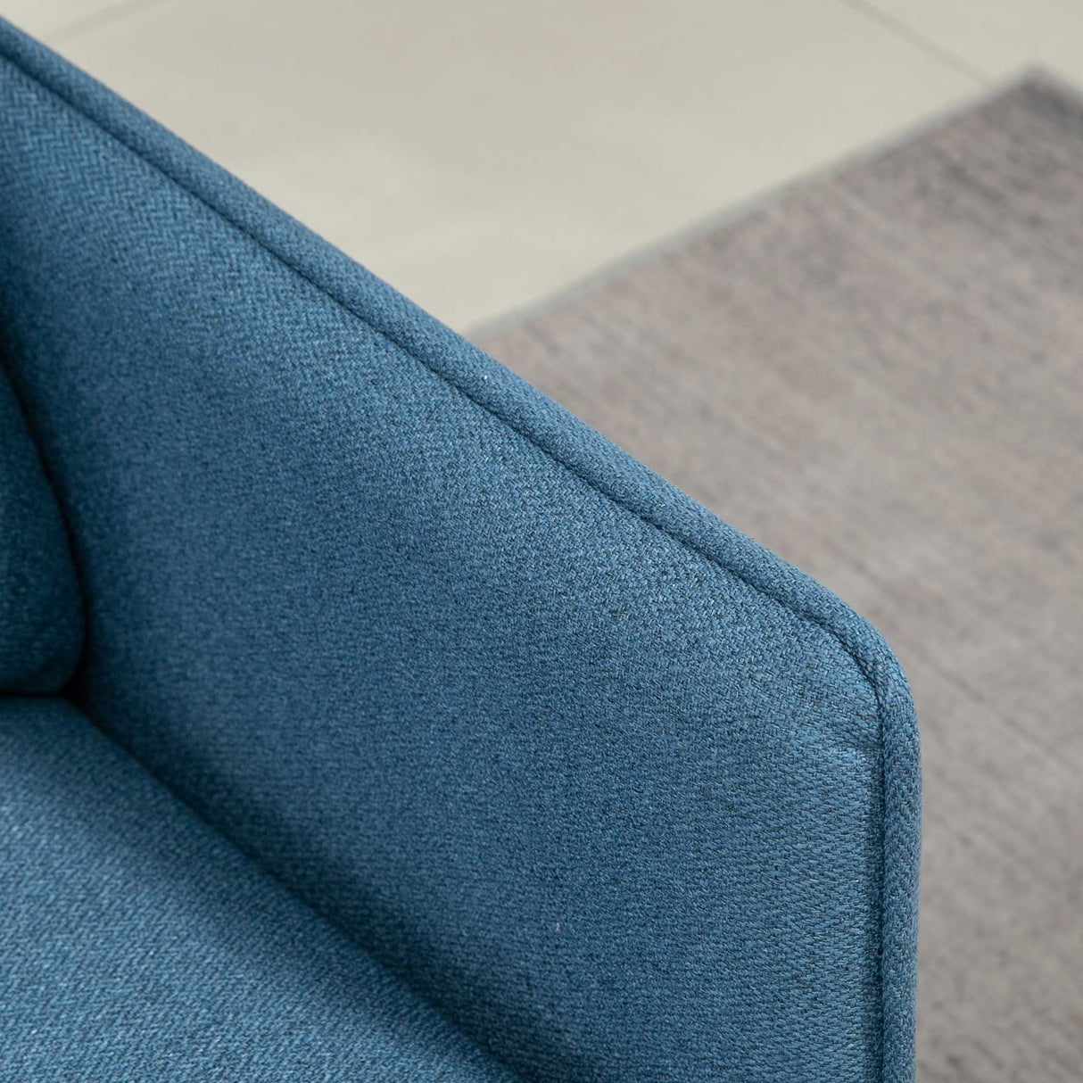 Linen Fabric 2 Seater Sofa 139cm Wide With Steel Legs - Velmora