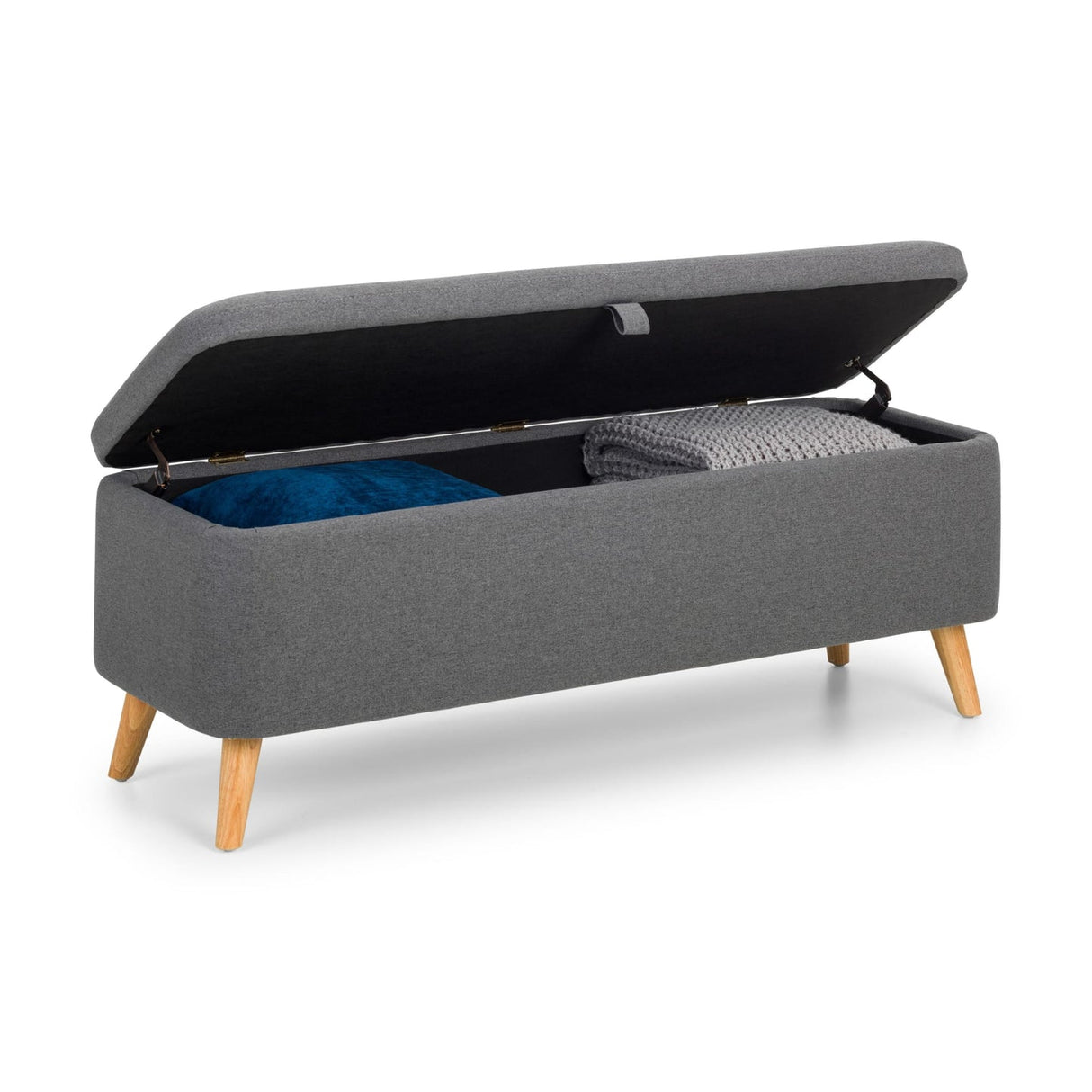 Linen Fabric Blanket Box With Storage - Astrid