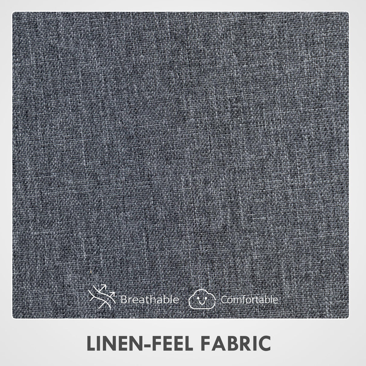 Linen Fabric Home And Office Chair 63cm Wide High Back - Velmora