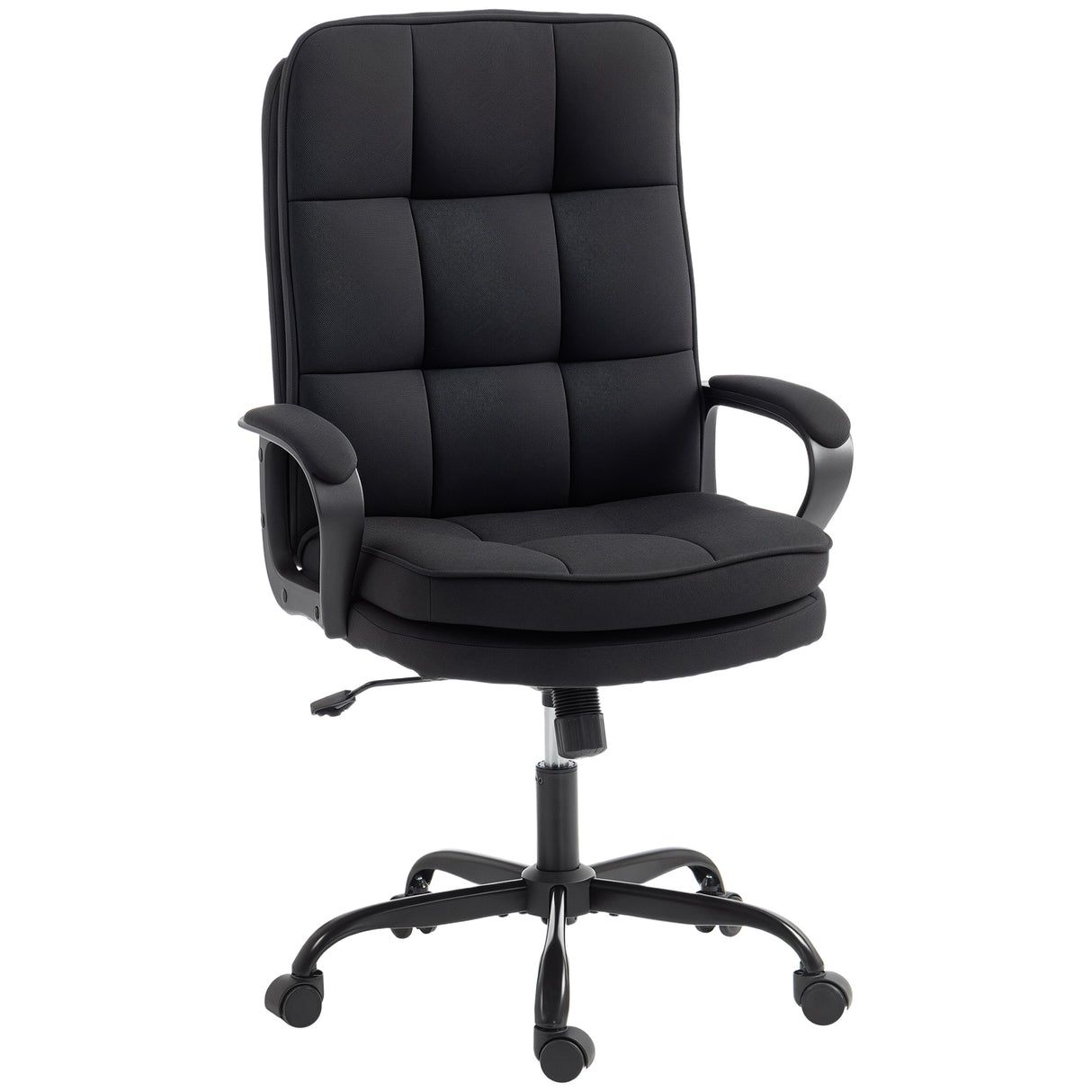 Linen Fabric Home And Office Chair 66cm Wide Double Padded - Velmora