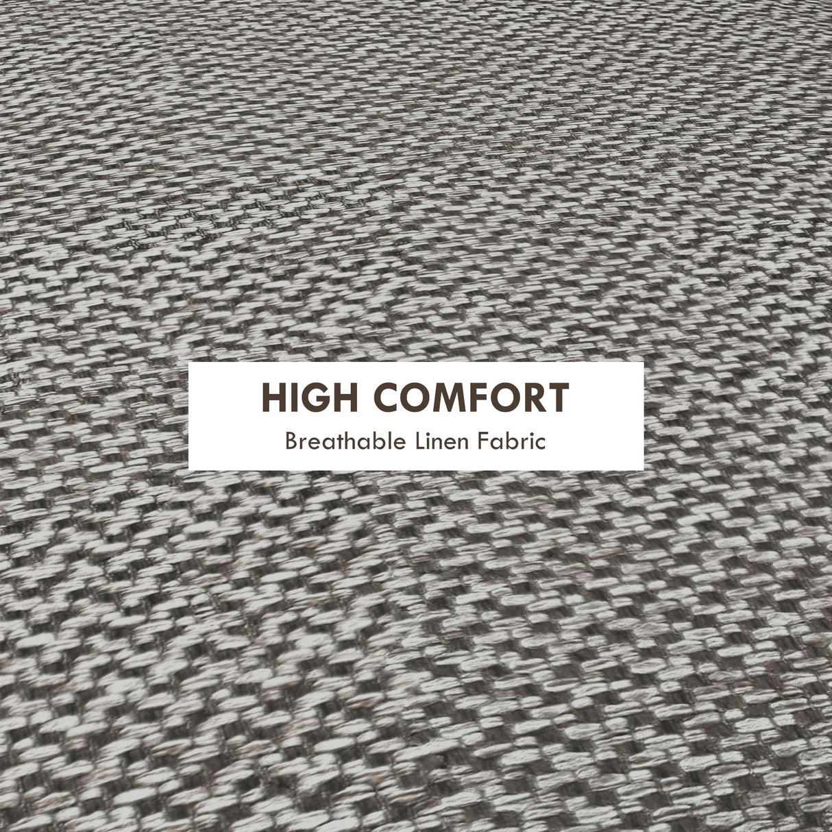 Linen Fabric Storage Ottoman 39cm Wide Round - Velmora