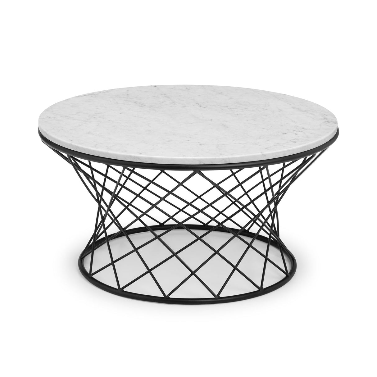 Marble Coffee Table With Wire Metal Base - Trevi