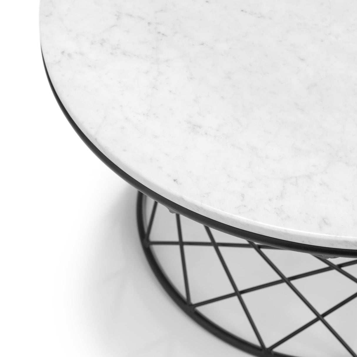 Marble Coffee Table With Wire Metal Base - Trevi