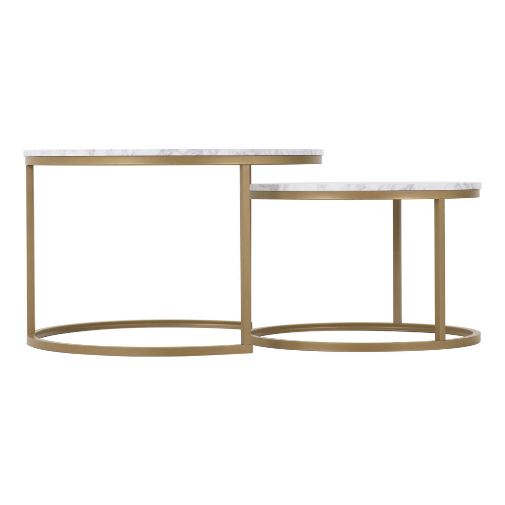 Marble Coffee Tables Set Of 2 Round - Dallas