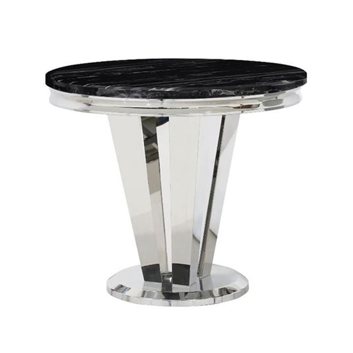 Marble Dining Table for 4 People 130cm Wide Round - Riccardo