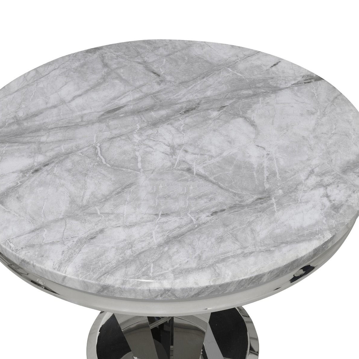 Marble Dining Table for 4 People 90cm Wide Round - Riccardo