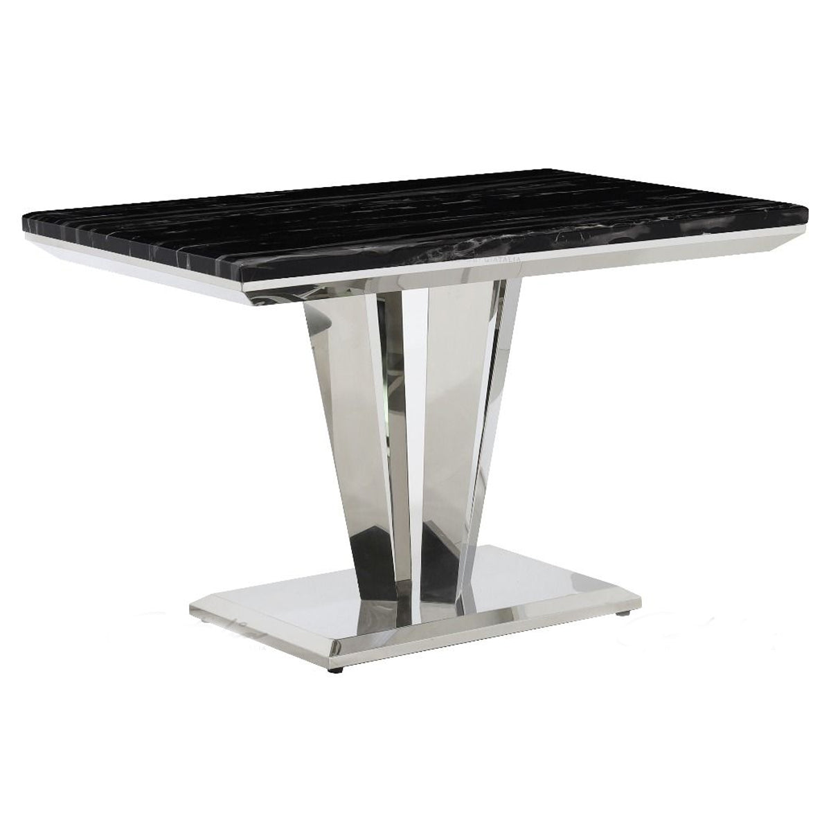 Marble Dining Table for 4 to 6 People 120cm Wide Rectangular - Riccardo