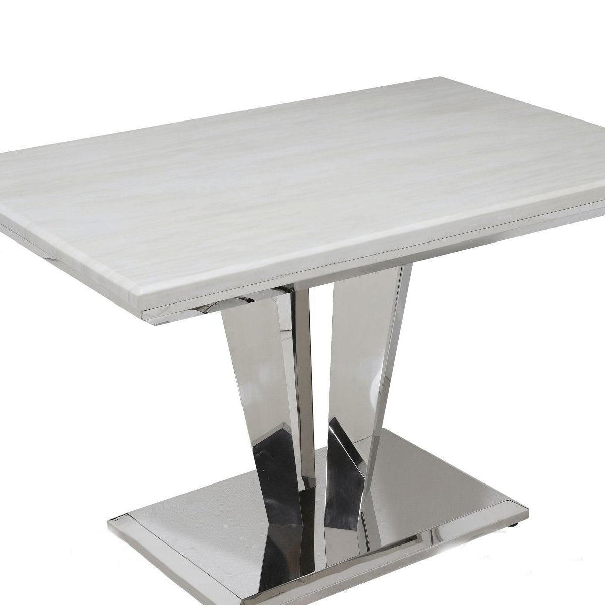 Marble Dining Table for 4 to 6 People 120cm Wide Rectangular - Riccardo