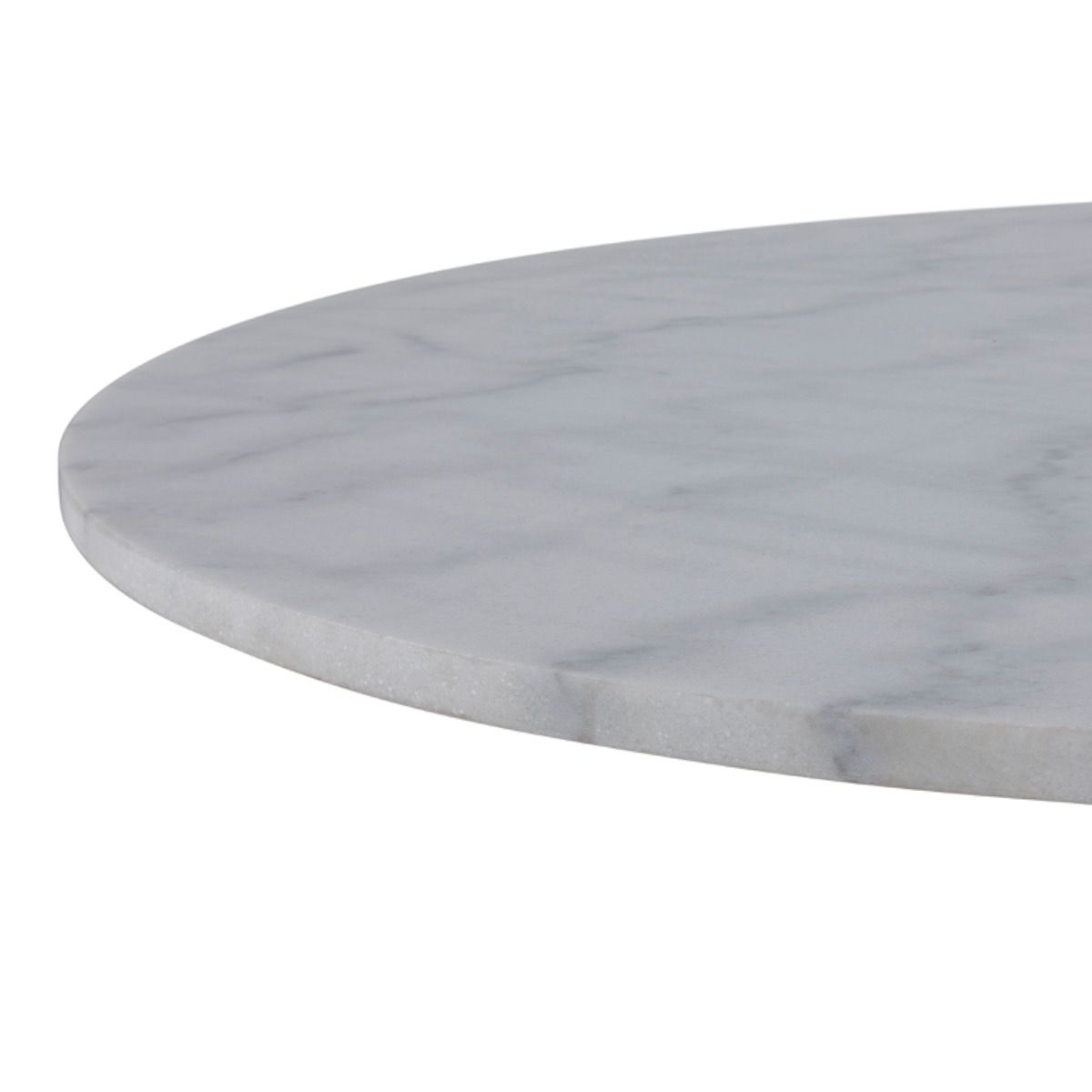 Marble Dining Table for 4 People Round With Black Base- Tarifa
