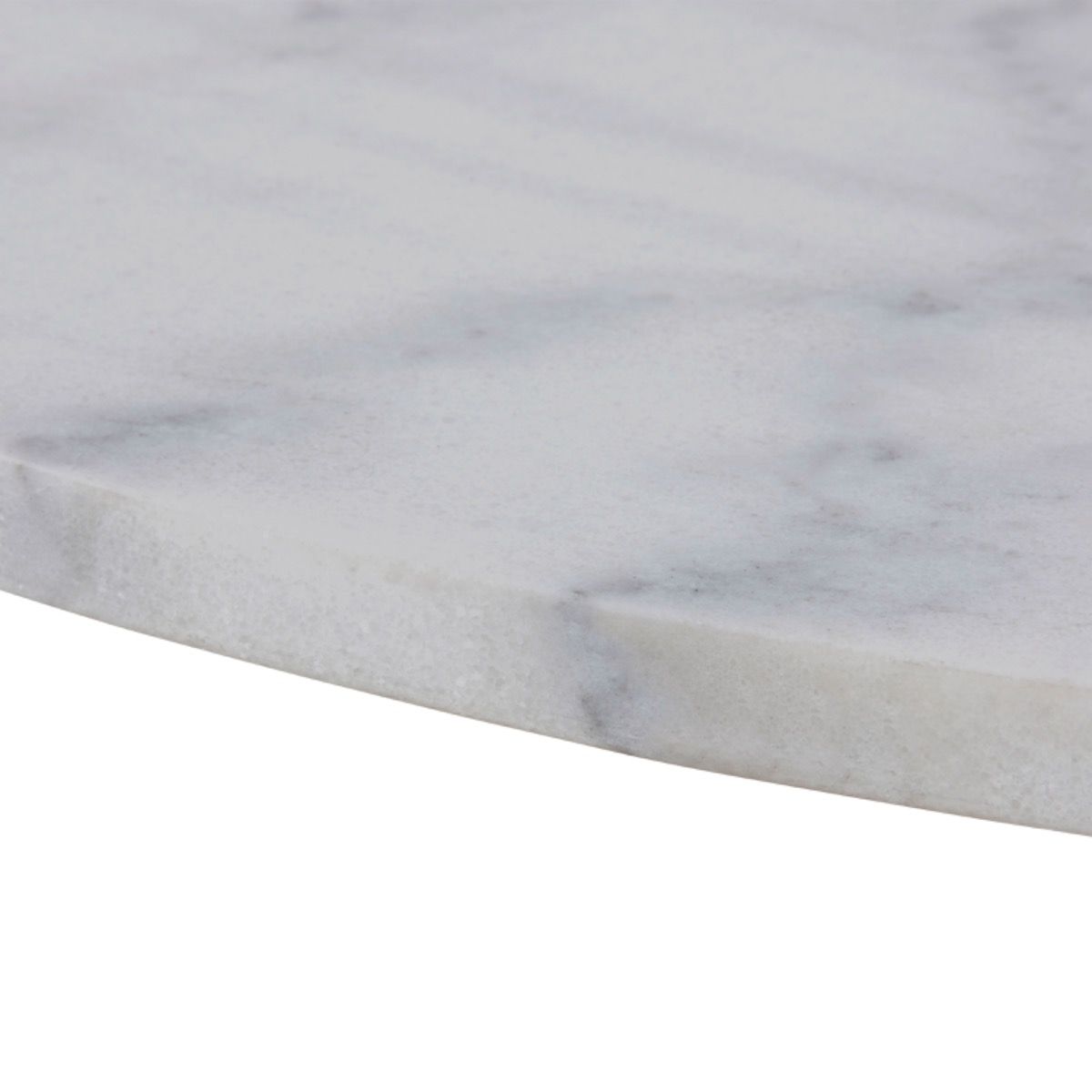 Marble Dining Table for 4 People Round With Black Base- Tarifa