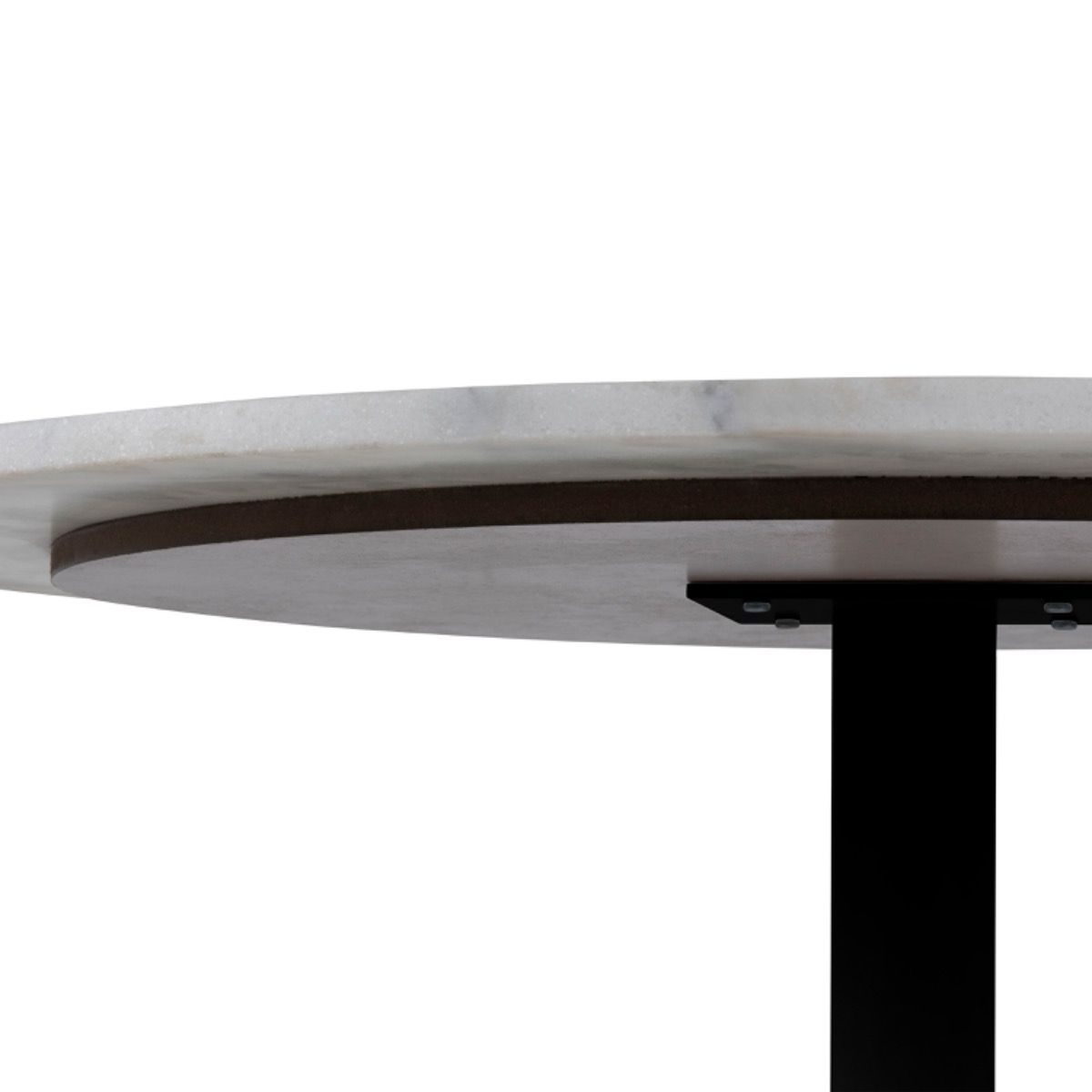 Marble Dining Table for 4 People Round With Black Base- Tarifa