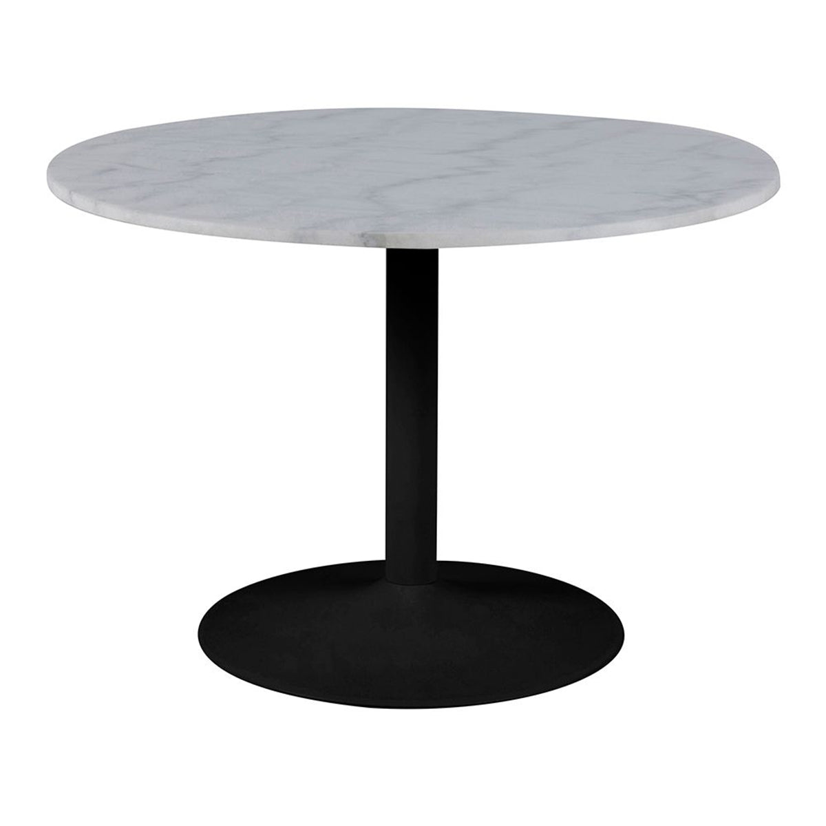 Marble Dining Table for 4 People Round With Black Base- Tarifa
