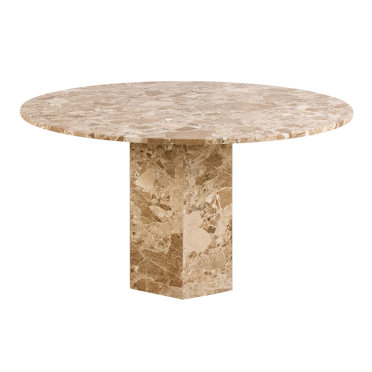 Marble Dining Table for 4 People Round - Naxos