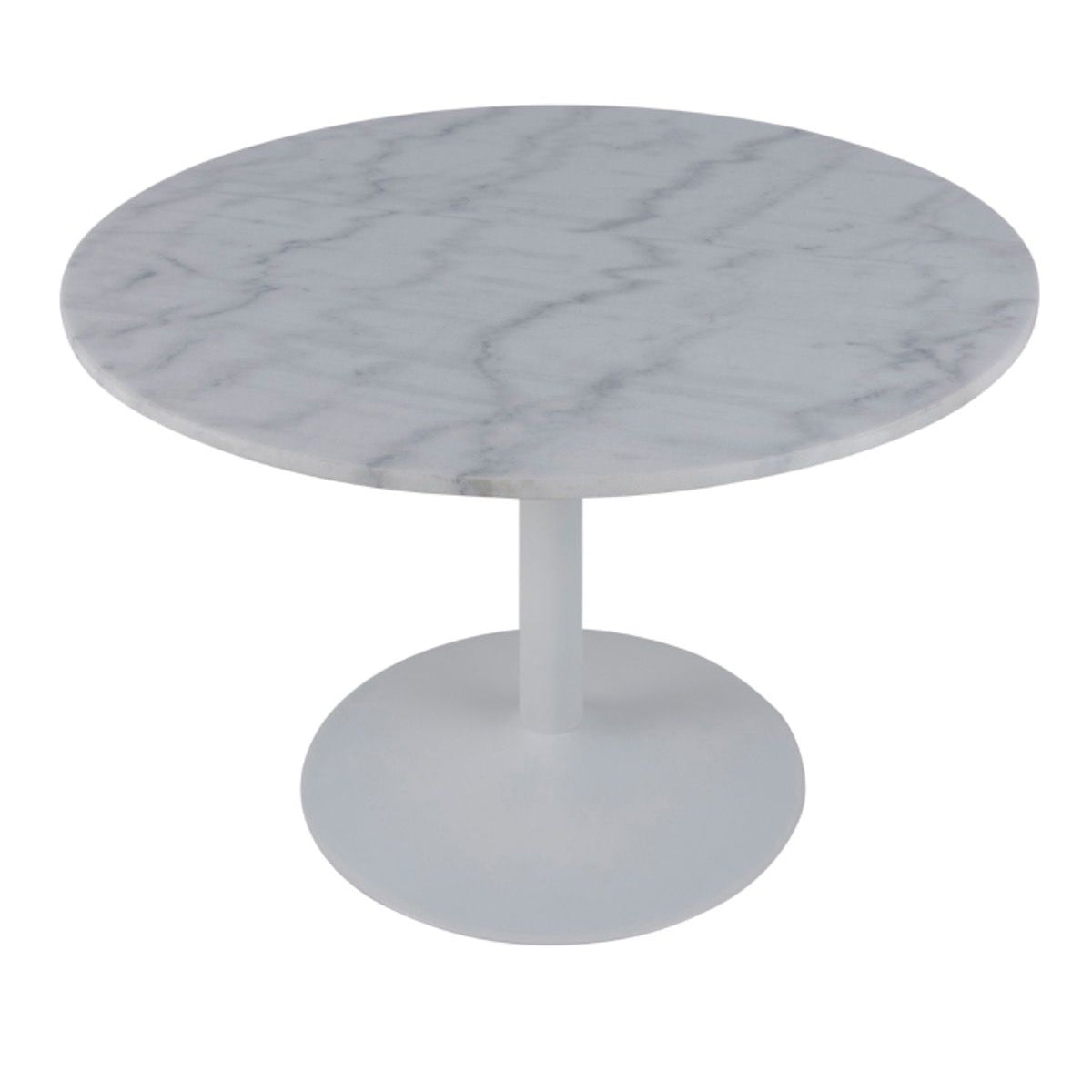Marble Dining Table for 4 People Round With White Base- Tarifa