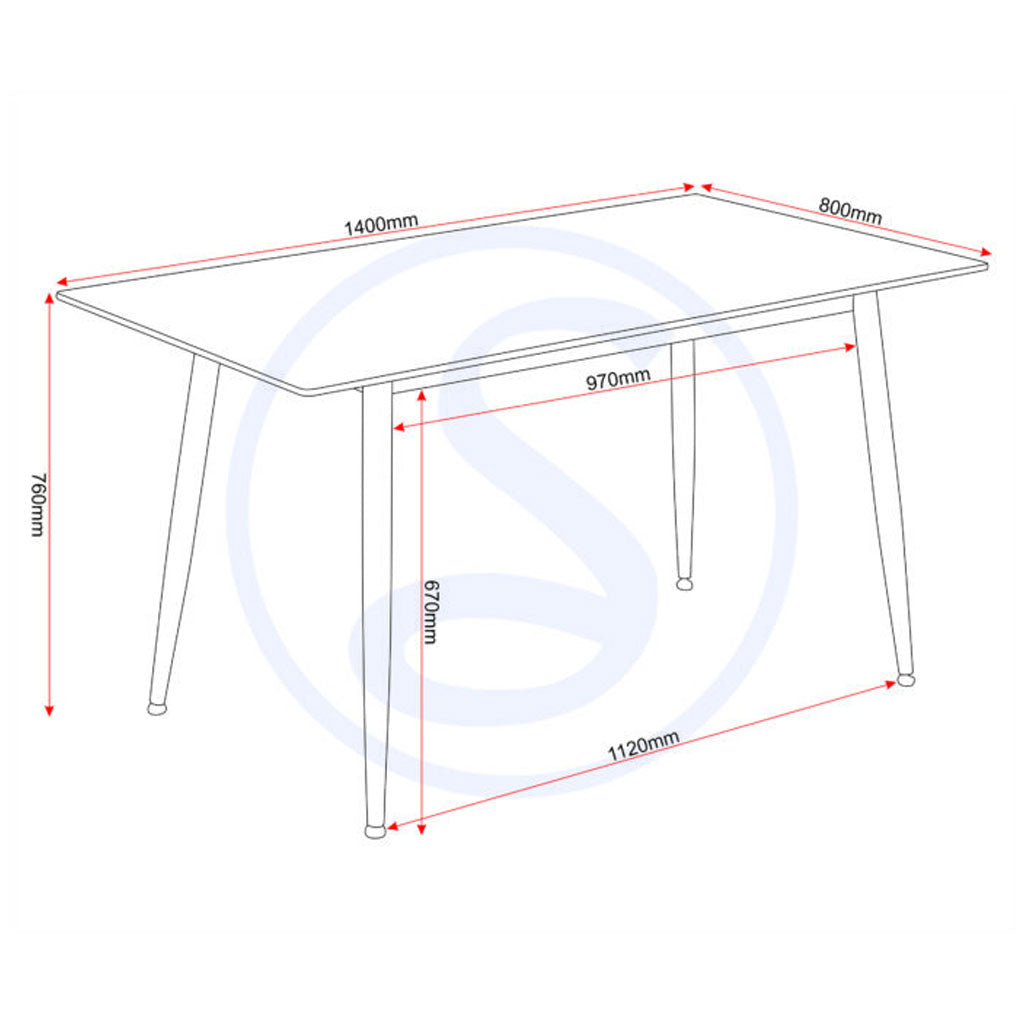 Marble Dining Table for 4 to 6 People - Fenton