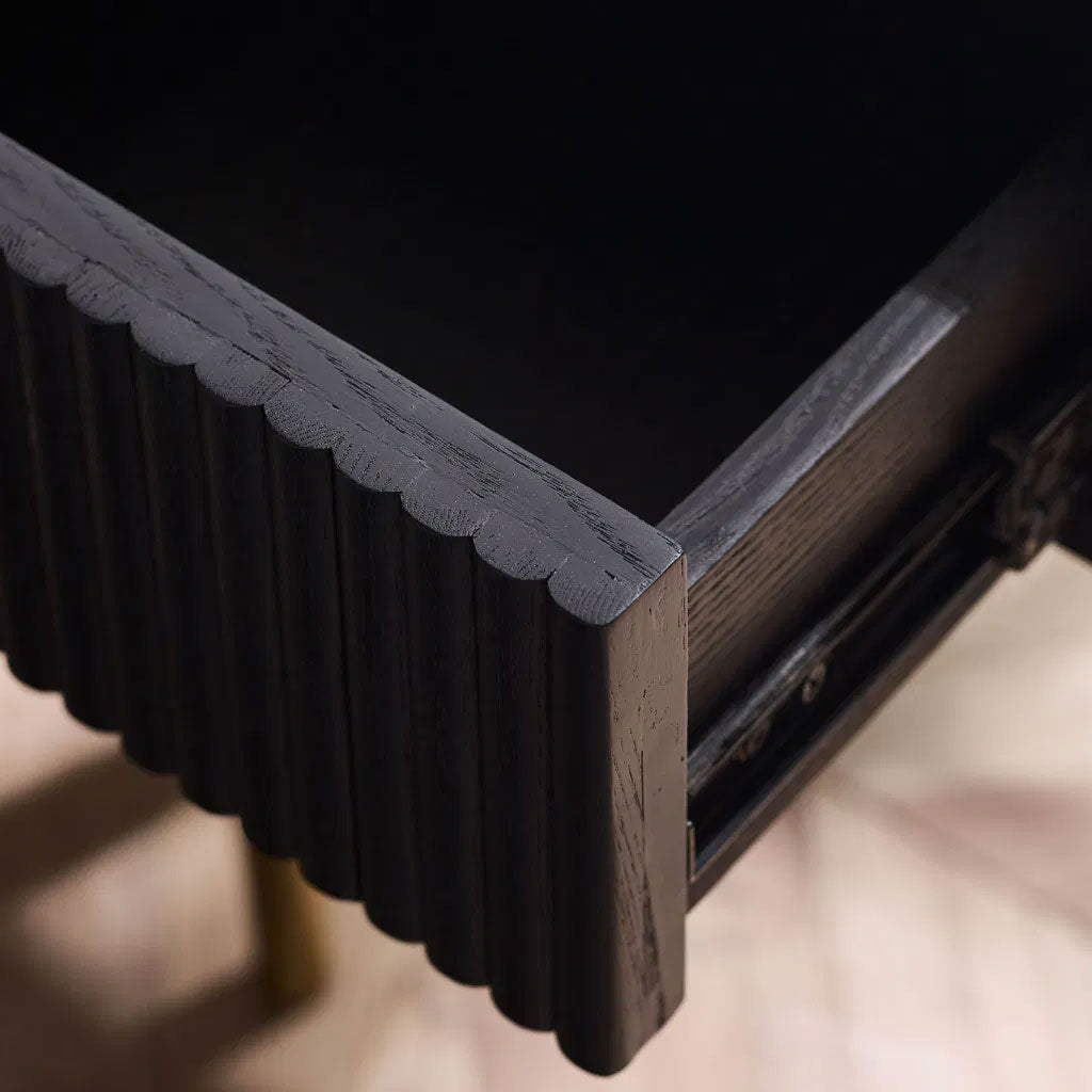 Marble Lamp Table With 1 Drawer - Louis