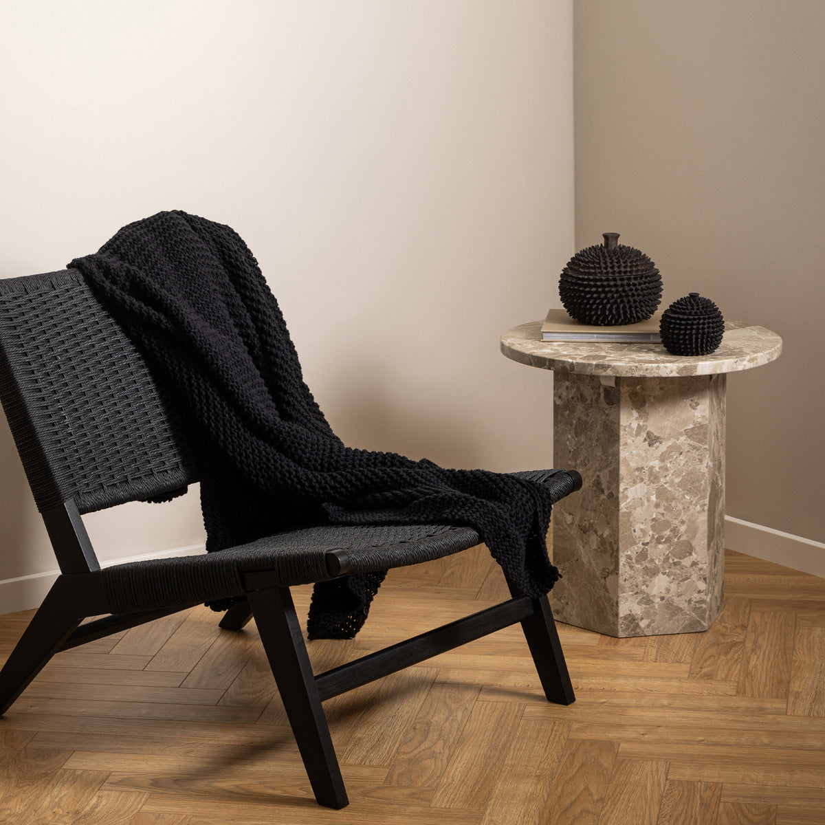 Marble Side Table Round - Naxos