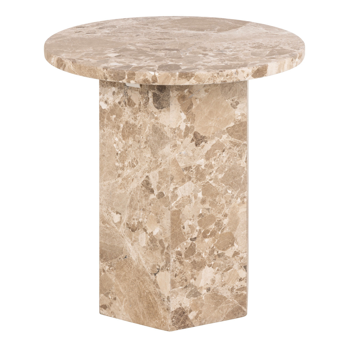 Marble Side Table Round - Naxos