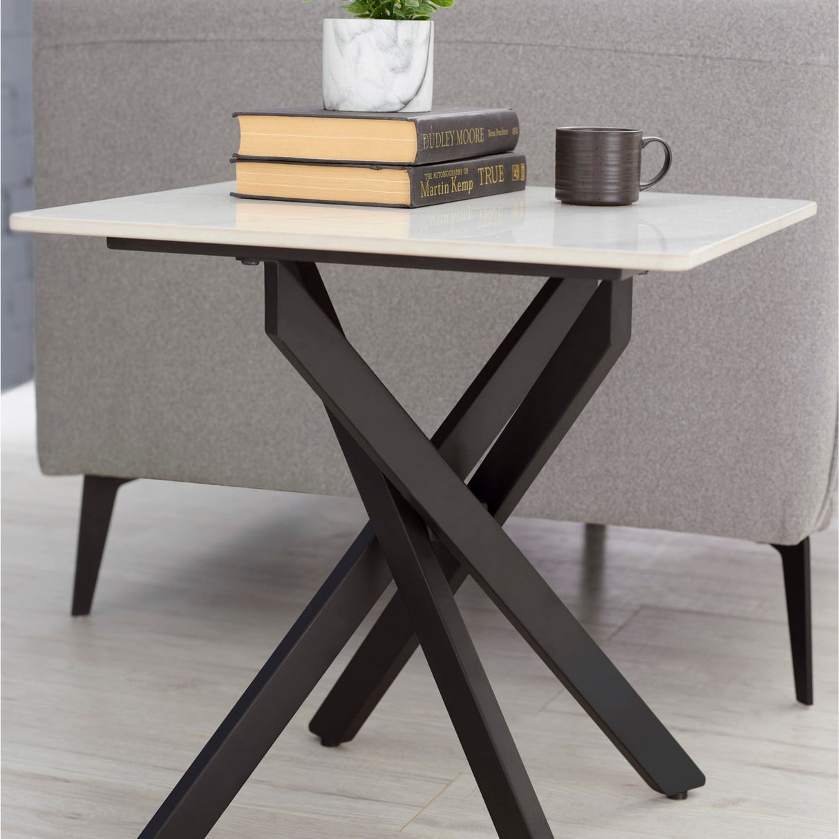 Marble Side Table Square - Bradley