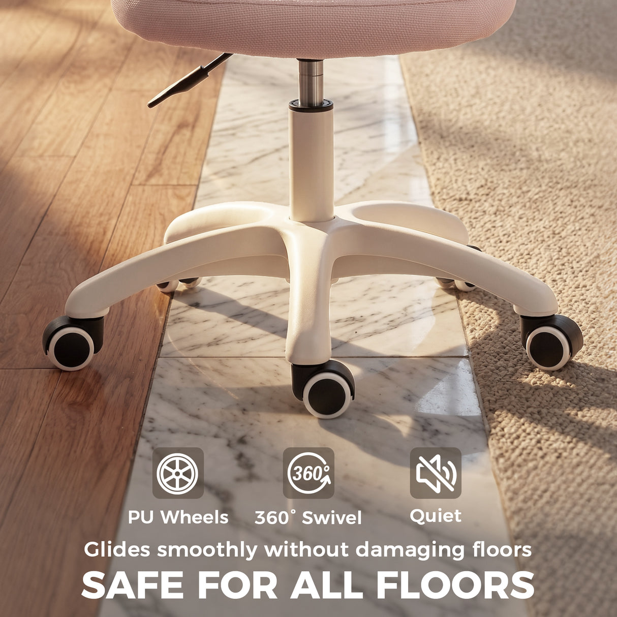 Mesh Fabric Home And Office Chair 44cm Wide Armless - Velmora