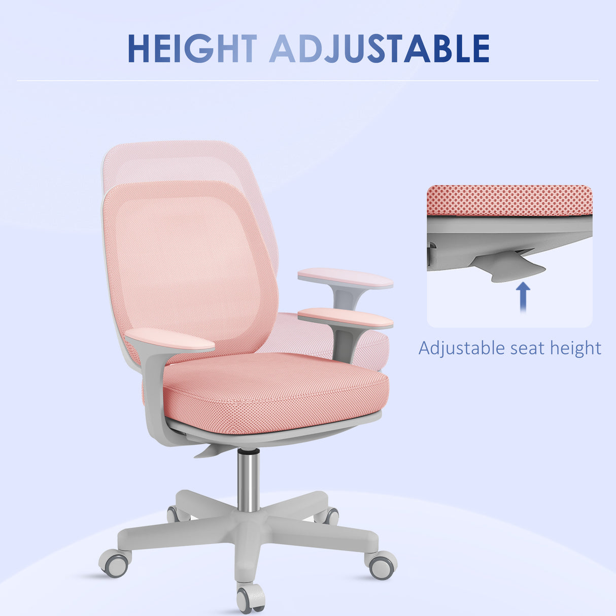 Mesh Fabric Home And Office Chair 55cm Wide - Velmora