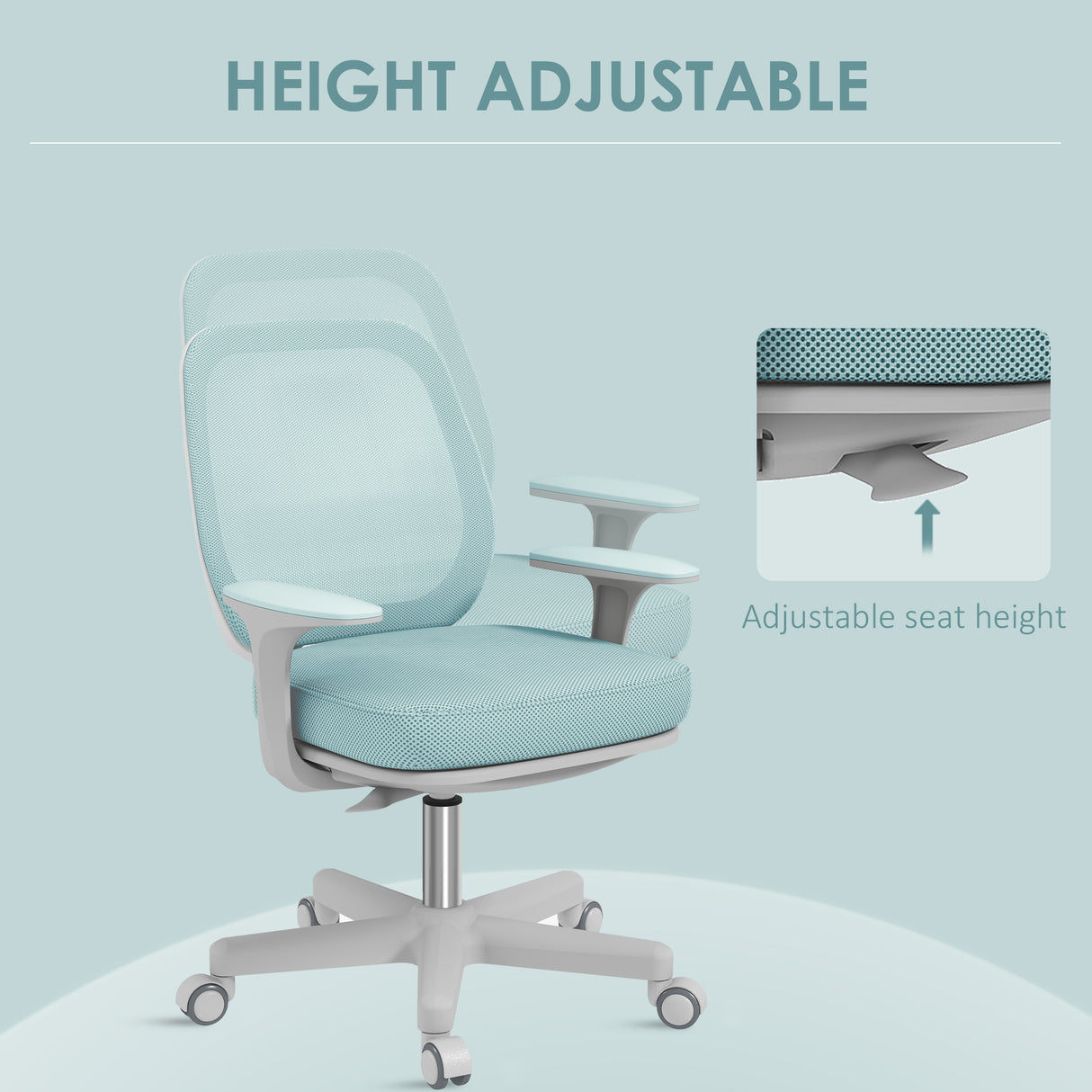 Mesh Fabric Home And Office Chair 55cm Wide - Velmora
