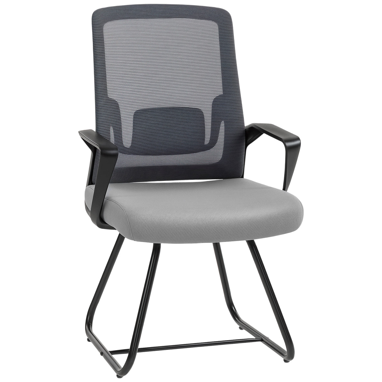 Mesh Fabric Home And Office Chair 57cm Wide With Metal Base - Velmora
