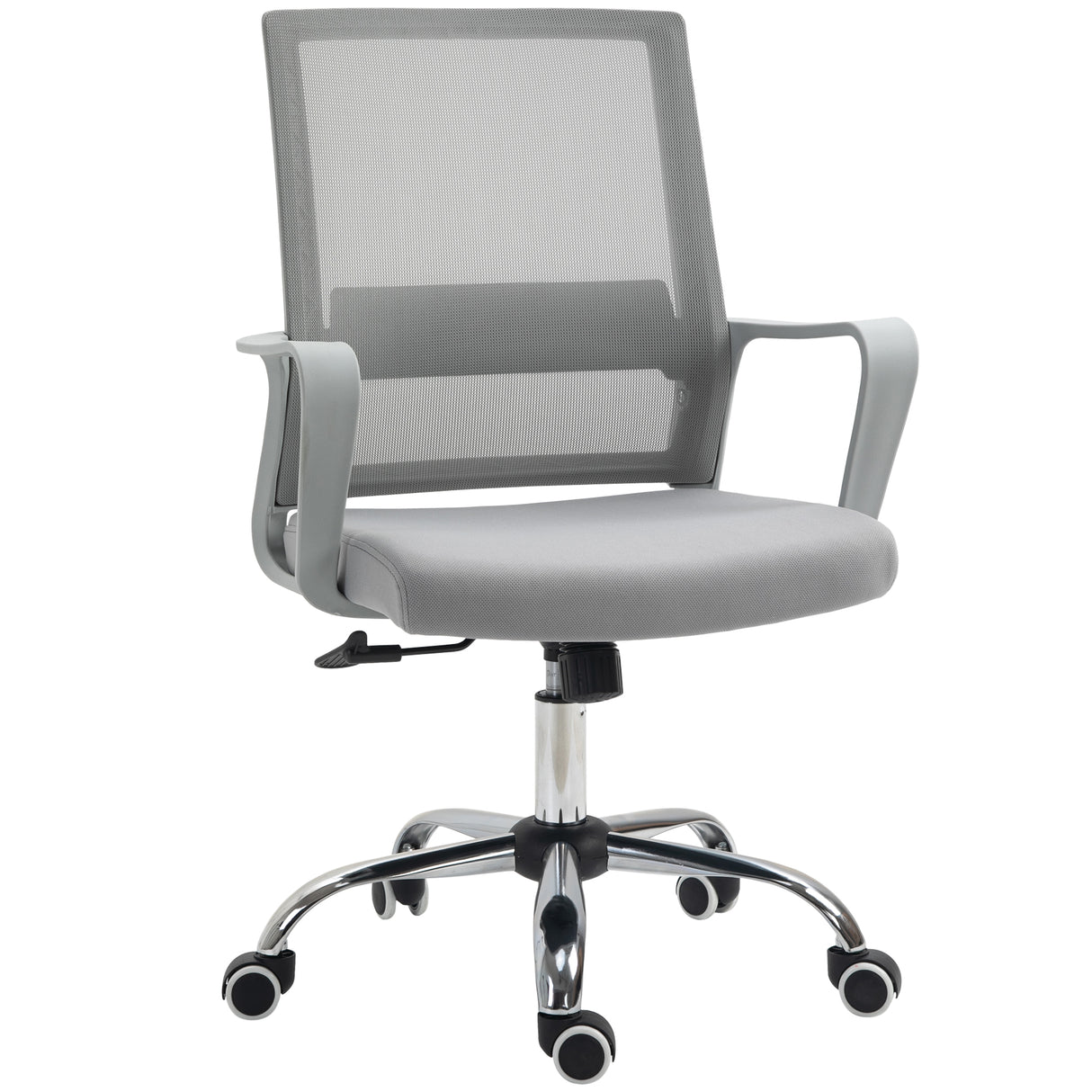 Mesh Fabric Home And Office Chair 58cm Wide With Armrest - Velmora
