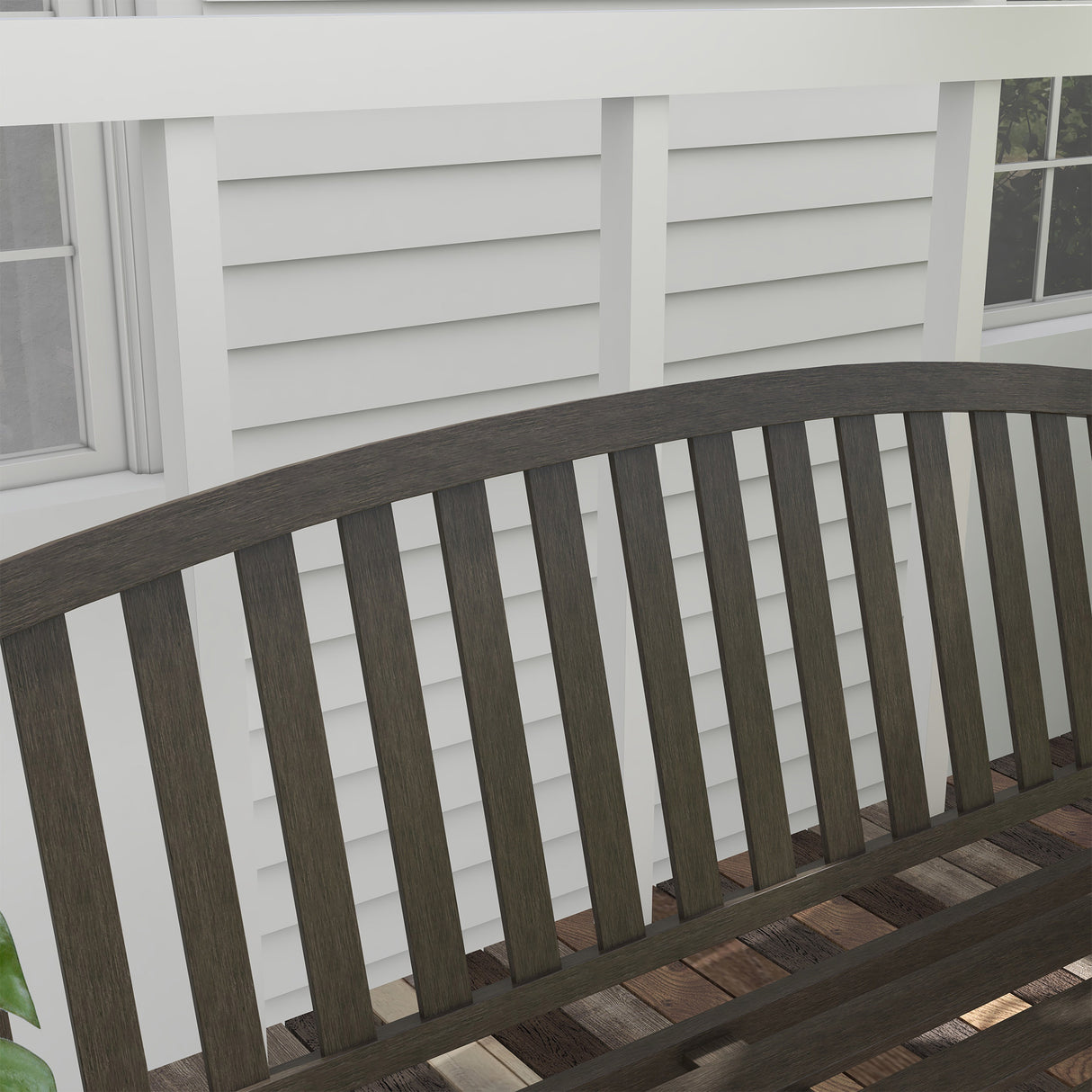Metal 2 Seater Simple Garden Bench - Velmora