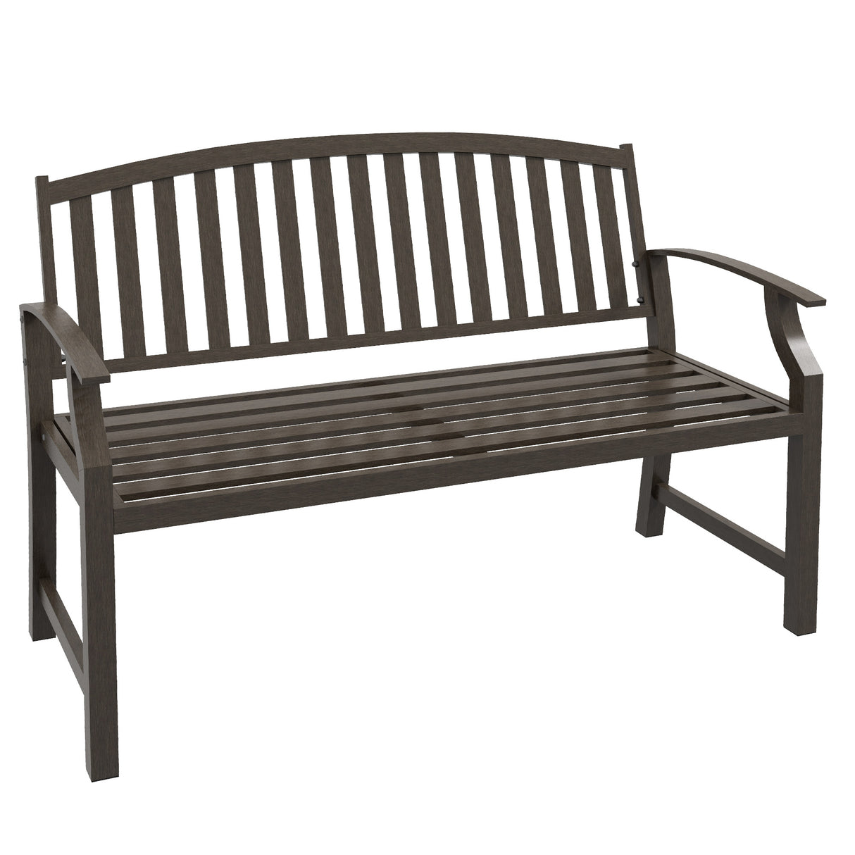 Metal 2 Seater Simple Garden Bench - Velmora