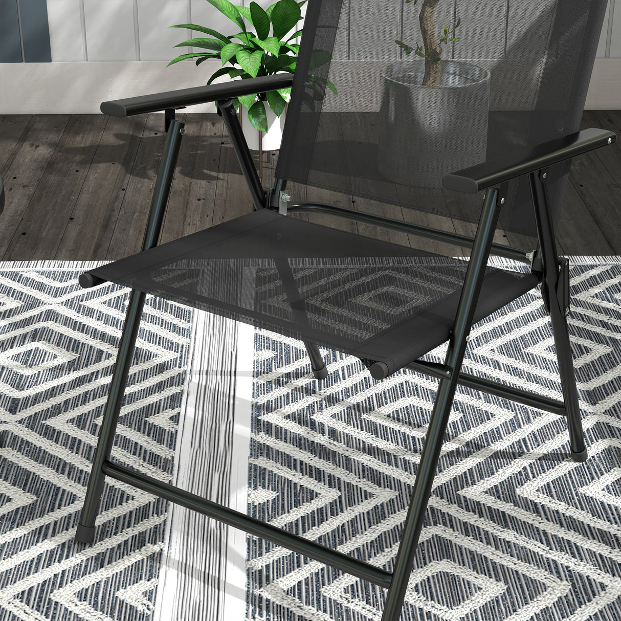 Metal 3 Pieces Garden Bistro Set With Round Glass Top Table - Velmora