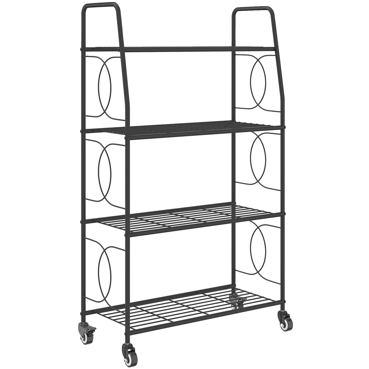 Metal 4 Tier Plant Stand 67cm Wide With- Velmora