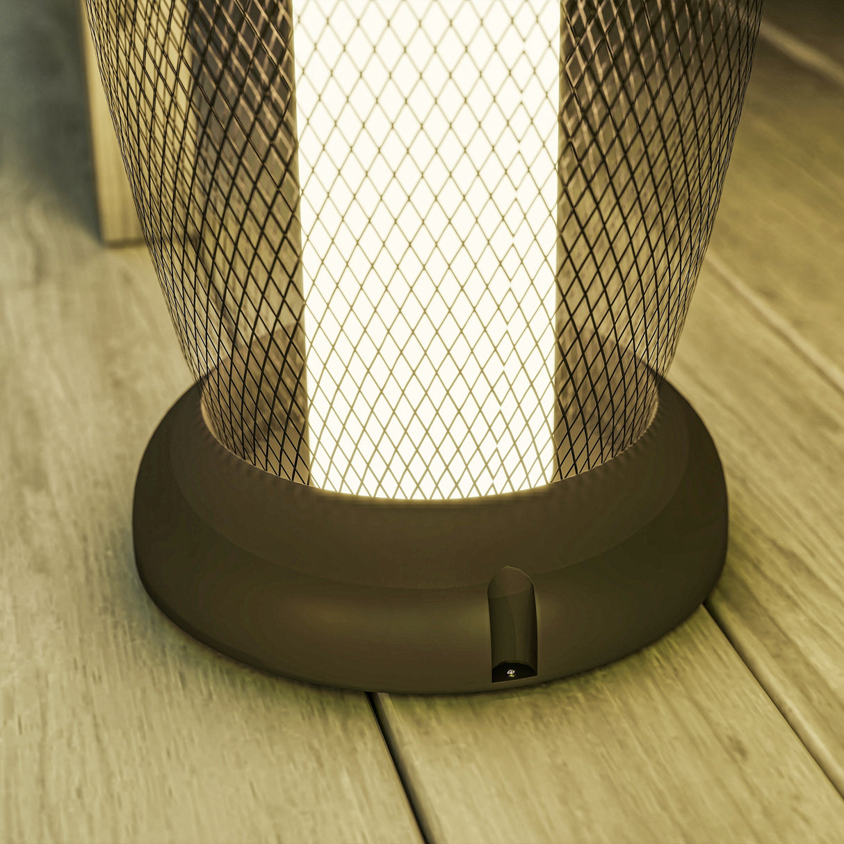 Metal 71.5 cm Tall Garden Solar Garden Lamp With Auto On-Off - Velmora