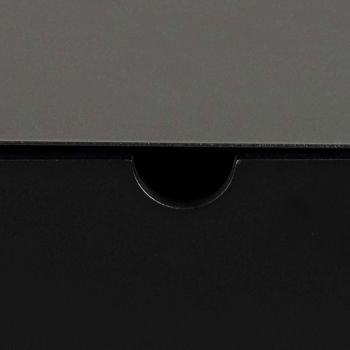 Metal Bedside Cabinet Wall Mounted With 1 Black Drawer - Joliet