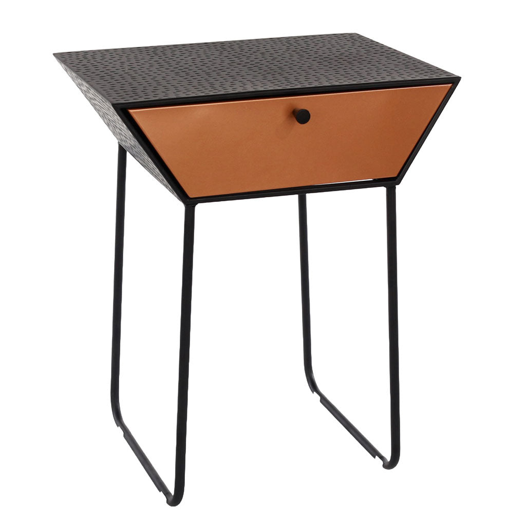 Metal Bedside Cabinet With 1 Drawer And Black Legs - Options