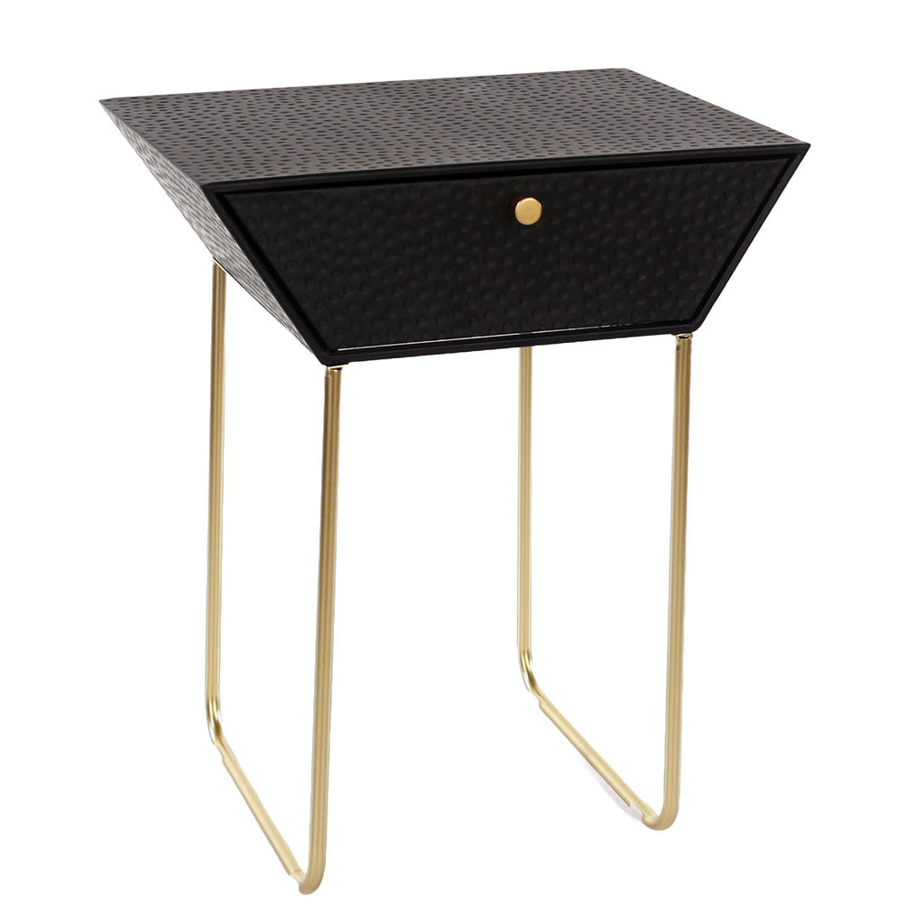 Metal Bedside Cabinet With 1 Drawer And Gold Legs - Options