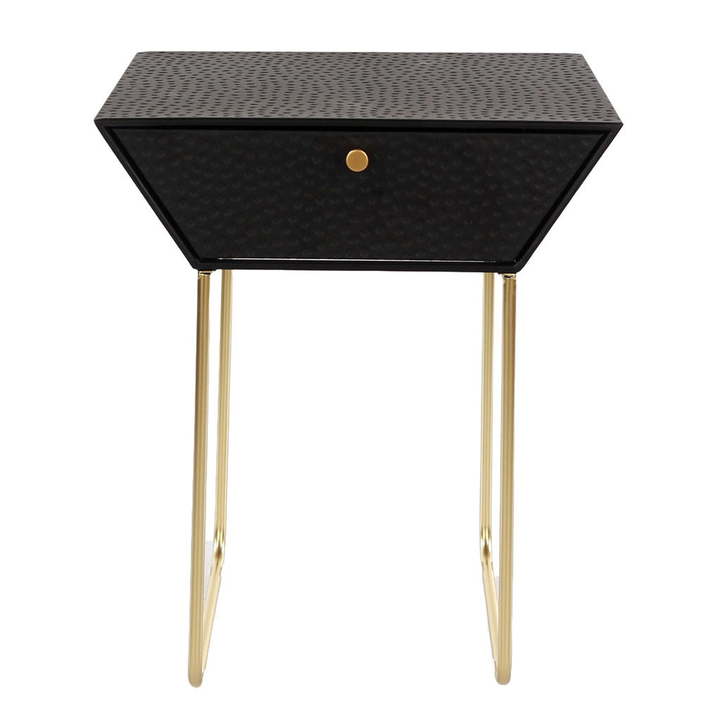 Metal Bedside Cabinet With 1 Drawer And Gold Legs - Options