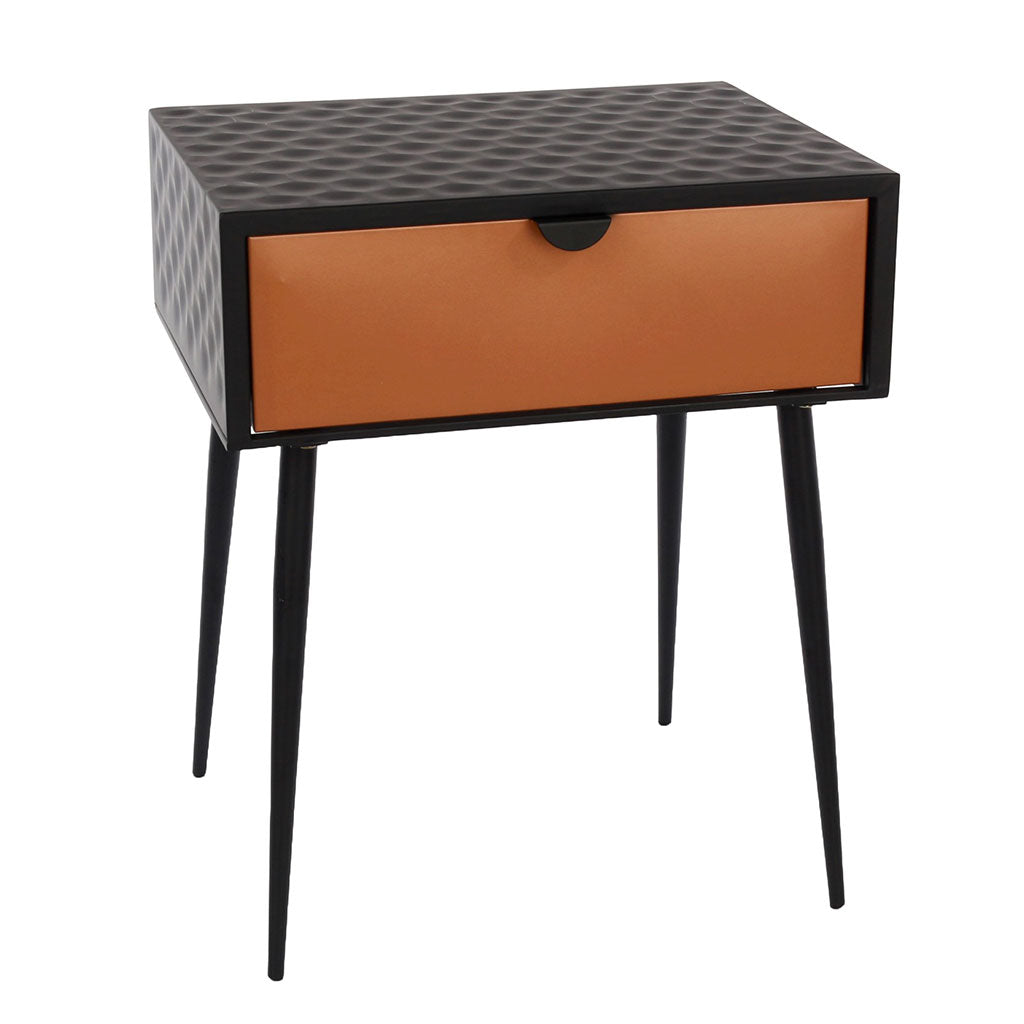 Metal Bedside Cabinet With 1 Drawer - Options
