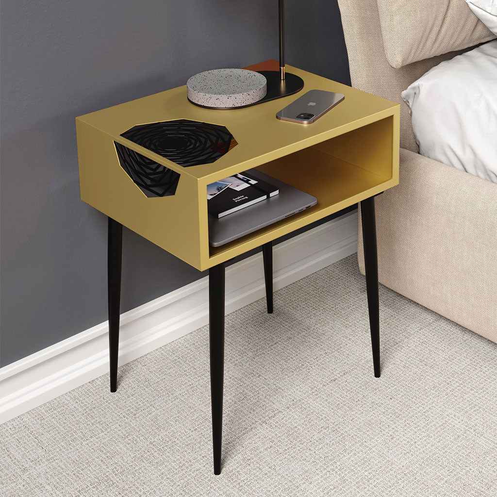 Metal Bedside Cabinet With 1 Shelf - Options