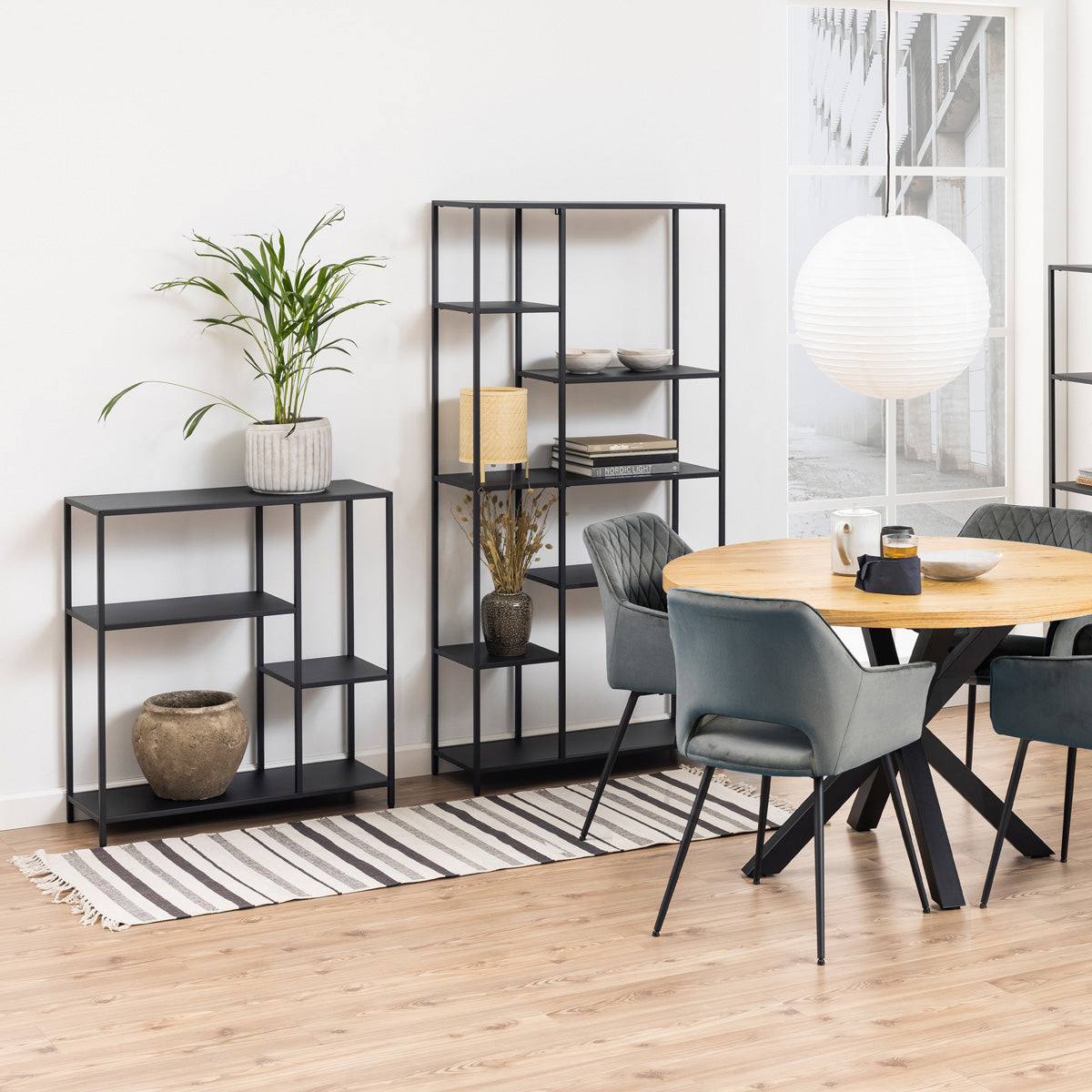 Metal Bookcase Asymmetrical With 3 Shelves - Newcastle