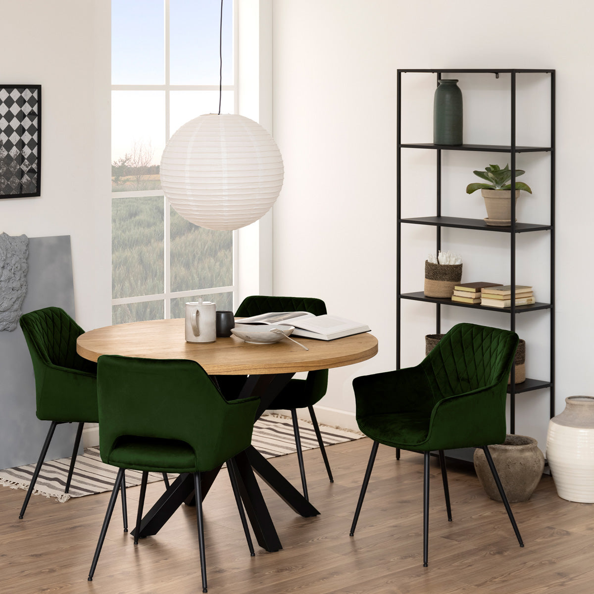 Metal Bookcase Tall With 5 Shelves - Newcastle