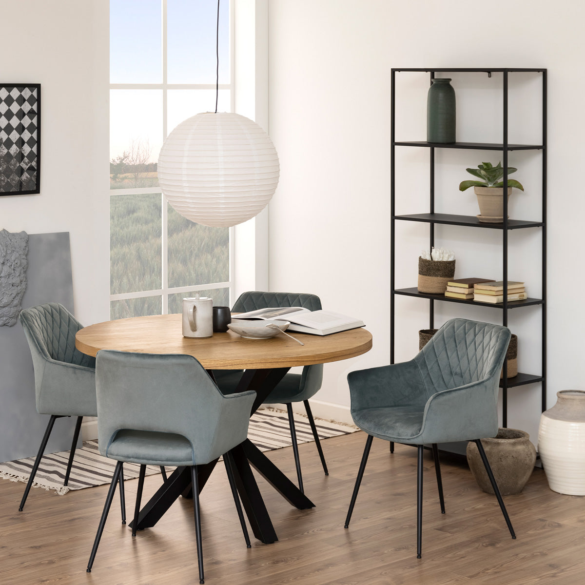 Metal Bookcase Tall With 5 Shelves - Newcastle