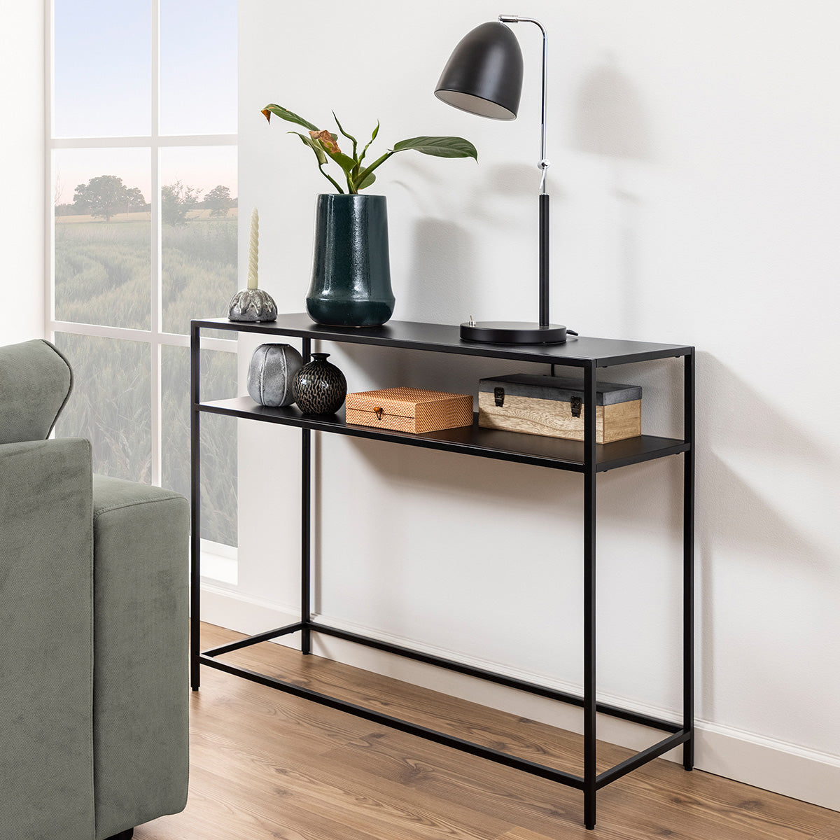 Metal Console Table With Open Shelf - Newcastle