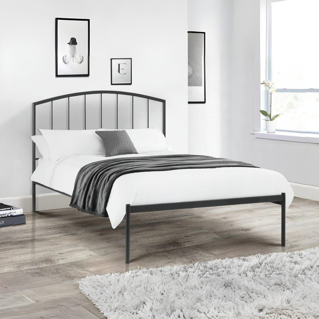 Metal Double Bed - Onyx
