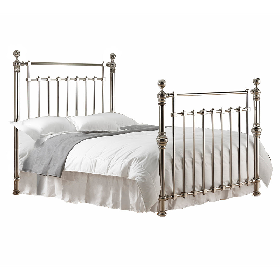 Metal Double Bed With Sprung Slatted Base - Edward