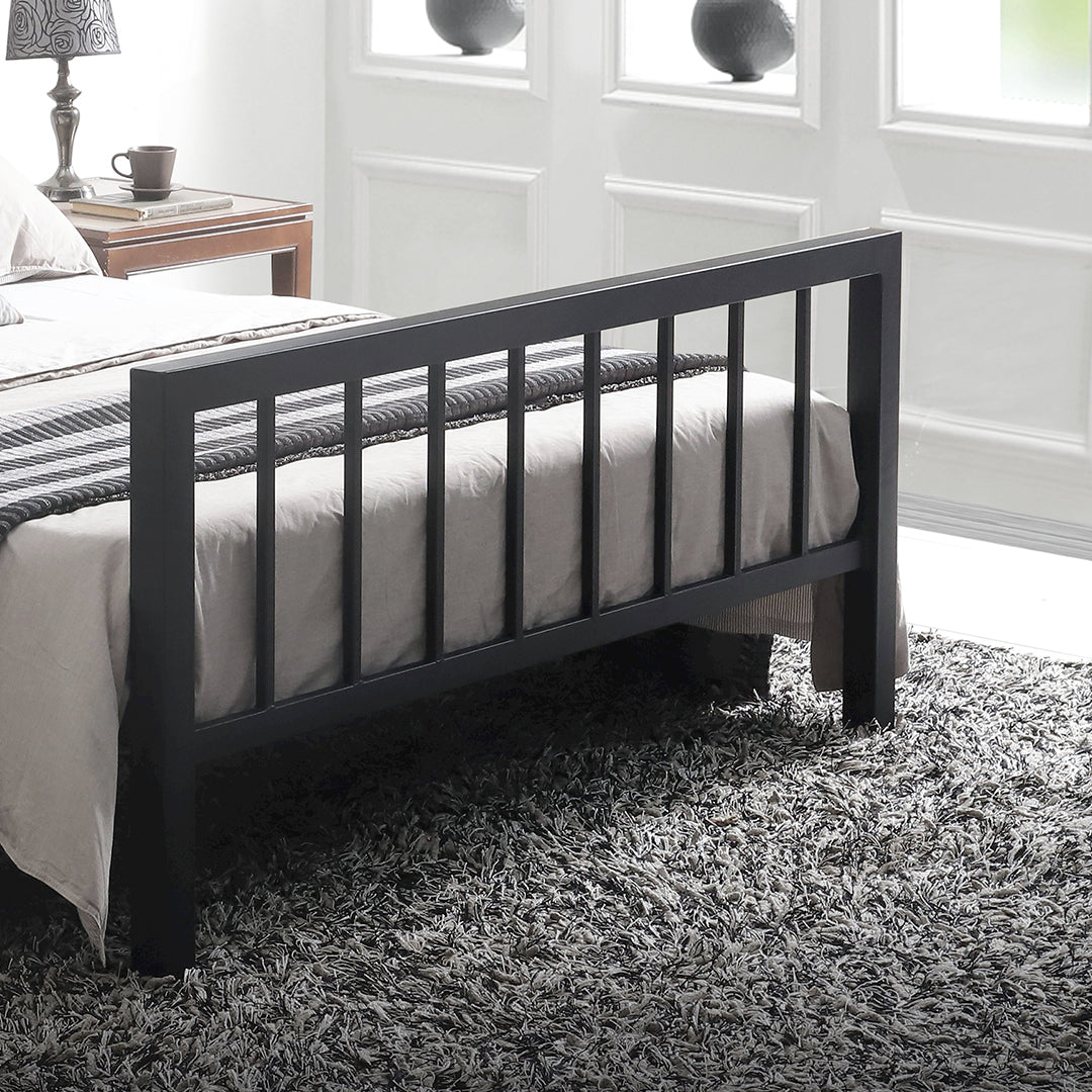 Metal Double Bed With Sprung Slatted Base - Metro